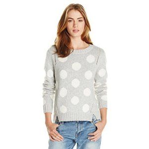 Townsen Womens Polka Dot Pullover Sweater In Heather Gray Size S